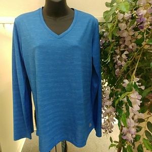 RBX Dri-Fit Microstriped V Neck L/S Shirt